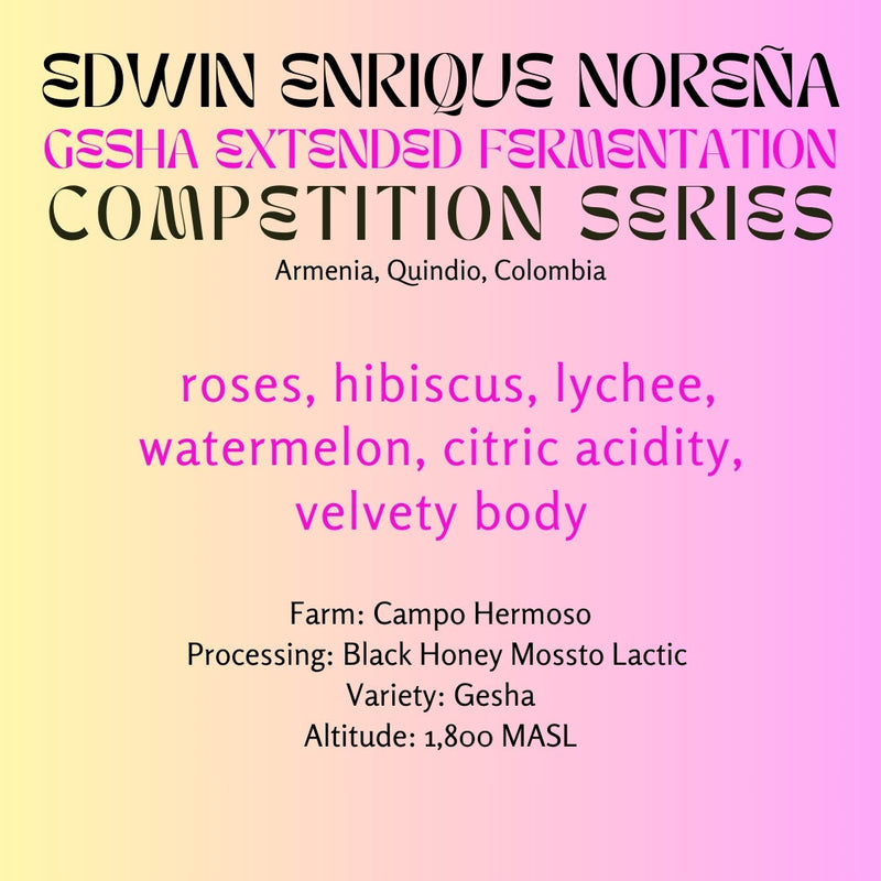 Edwin Enrique Noreña · Black Honey Gesha · Competition Series