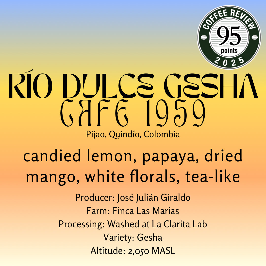 Río Dulce Gesha · José Julián Giraldo, Café 1959 · Standart × LWCR