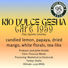 Río Dulce Gesha · José Julián Giraldo, Café 1959 · Standart × LWCR