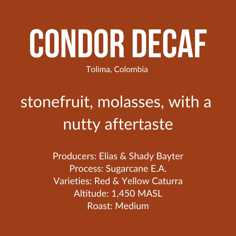 El Vergel Estate · Red & Yellow Caturra · Sugarcane EA Decaf