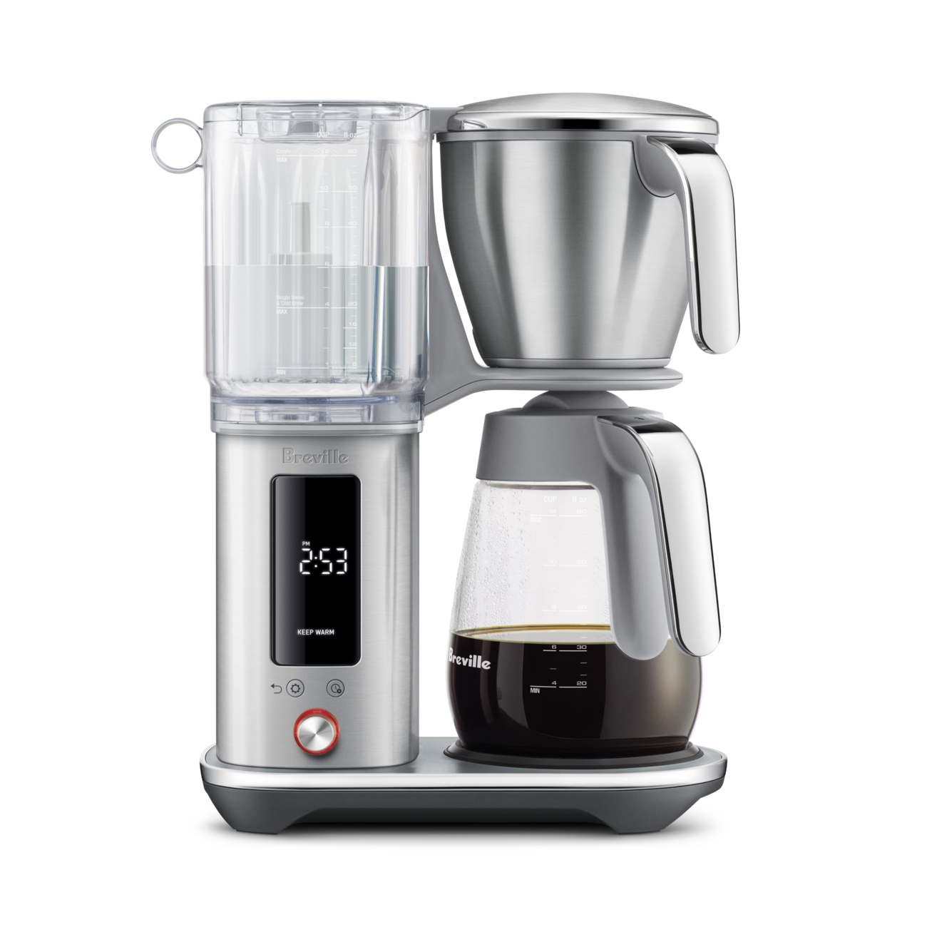 Image of Breville Luxe Brewer Glass - Brushed Stainless Steel